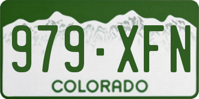 CO license plate 979XFN