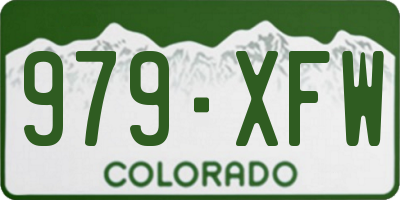 CO license plate 979XFW