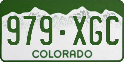 CO license plate 979XGC