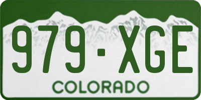 CO license plate 979XGE