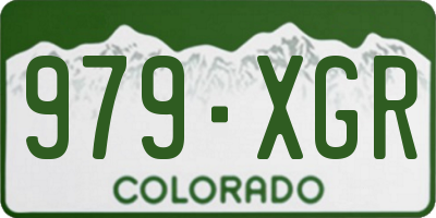 CO license plate 979XGR