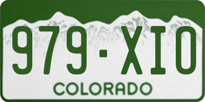 CO license plate 979XIO