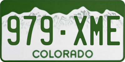 CO license plate 979XME