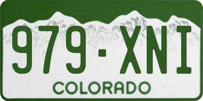 CO license plate 979XNI