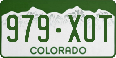 CO license plate 979XOT