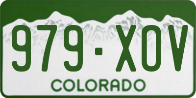 CO license plate 979XOV
