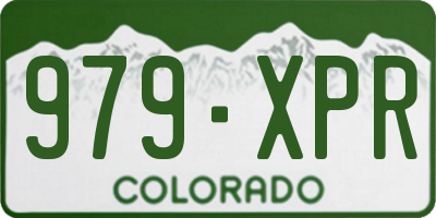 CO license plate 979XPR
