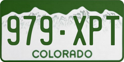 CO license plate 979XPT
