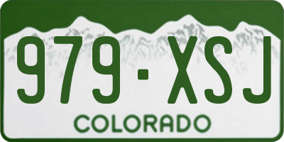 CO license plate 979XSJ