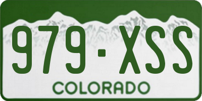 CO license plate 979XSS