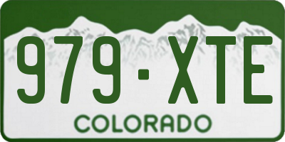 CO license plate 979XTE