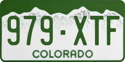 CO license plate 979XTF