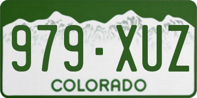 CO license plate 979XUZ