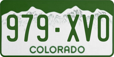 CO license plate 979XVO