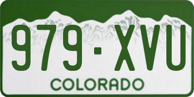CO license plate 979XVU
