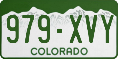 CO license plate 979XVY