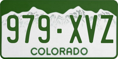 CO license plate 979XVZ