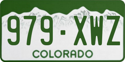 CO license plate 979XWZ