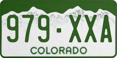 CO license plate 979XXA