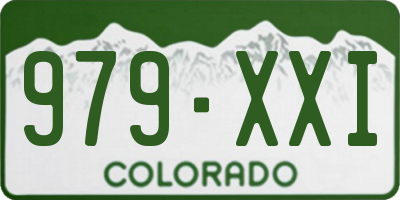 CO license plate 979XXI