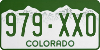 CO license plate 979XXO