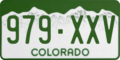 CO license plate 979XXV