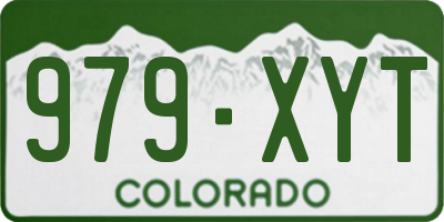 CO license plate 979XYT