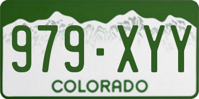 CO license plate 979XYY