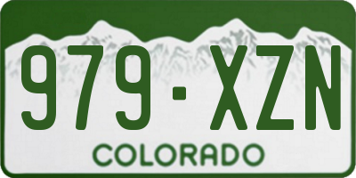 CO license plate 979XZN