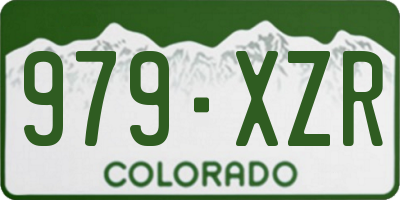 CO license plate 979XZR