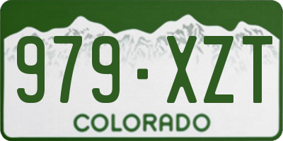 CO license plate 979XZT