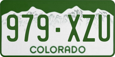 CO license plate 979XZU