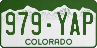 CO license plate 979YAP
