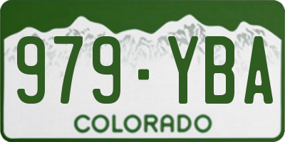 CO license plate 979YBA