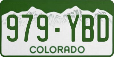 CO license plate 979YBD