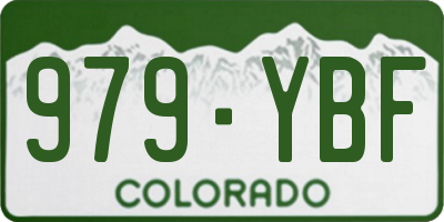 CO license plate 979YBF