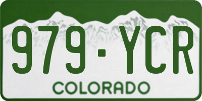CO license plate 979YCR