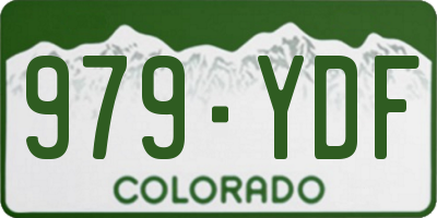 CO license plate 979YDF