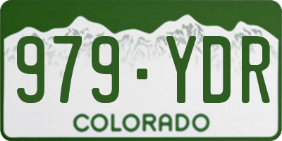 CO license plate 979YDR