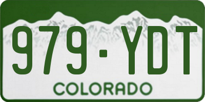 CO license plate 979YDT
