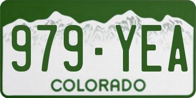 CO license plate 979YEA