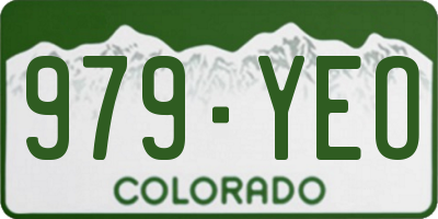 CO license plate 979YEO