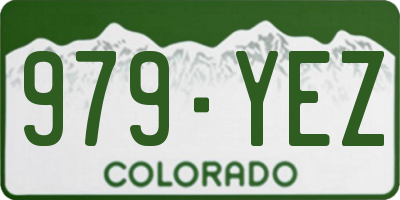 CO license plate 979YEZ