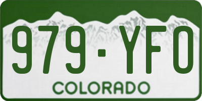 CO license plate 979YFO