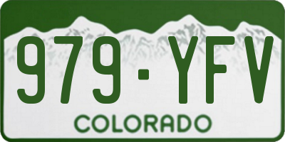 CO license plate 979YFV