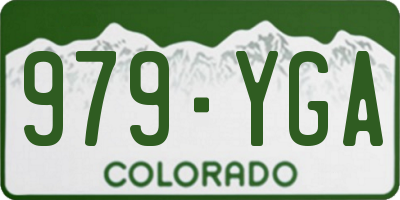 CO license plate 979YGA