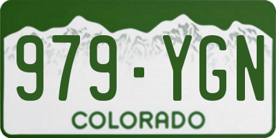 CO license plate 979YGN