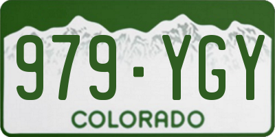 CO license plate 979YGY