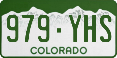 CO license plate 979YHS