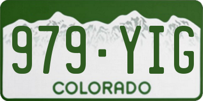 CO license plate 979YIG